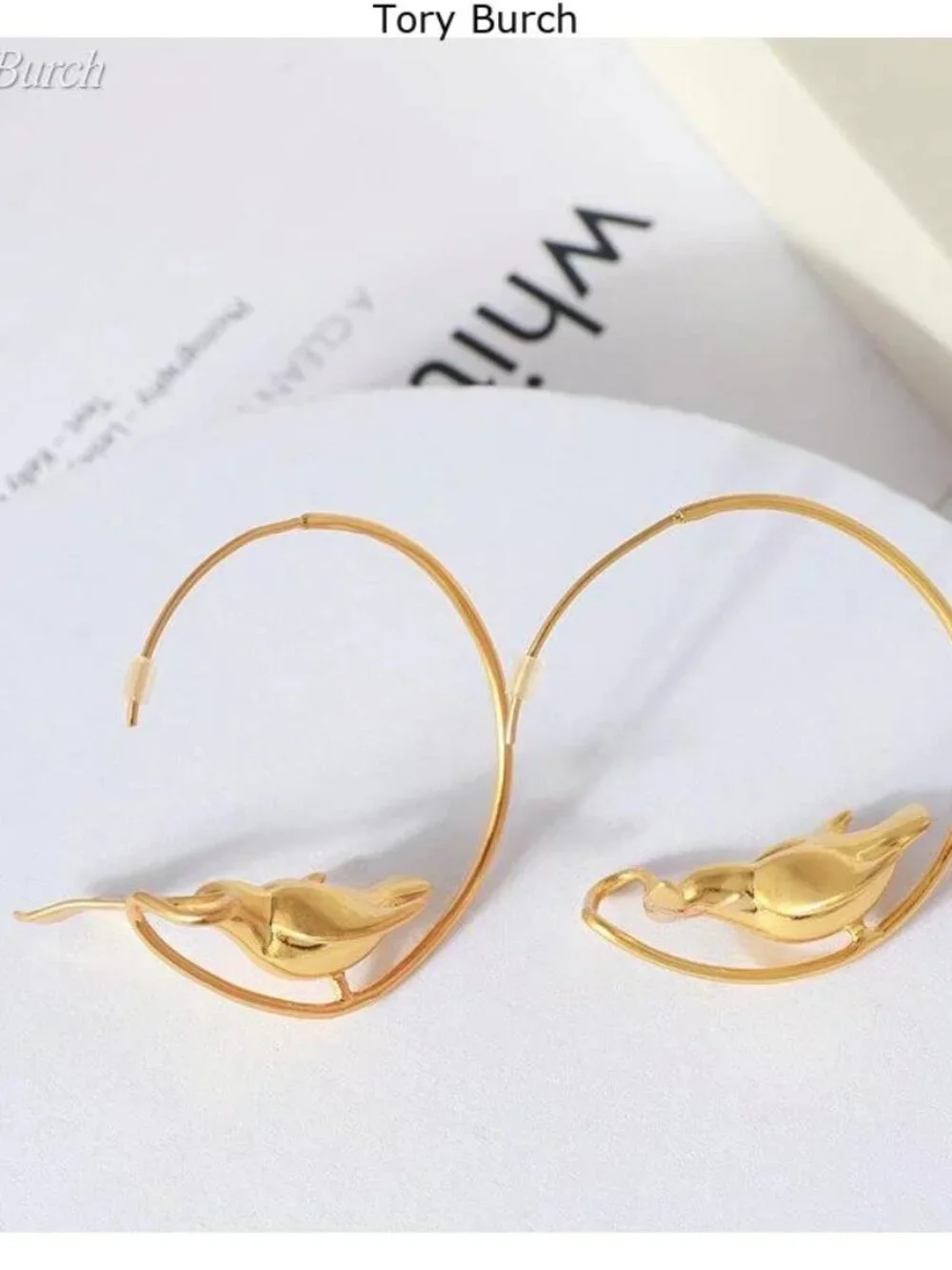 Tory Burch matte gold earrings